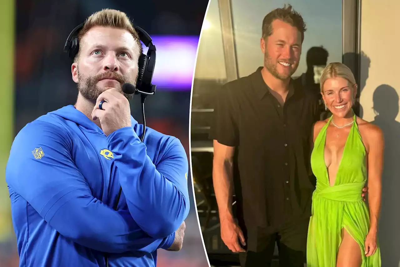 Sean McVay took ‘connecting’ comments from Matthew Stafford’s wife Kelly as ‘a joke’