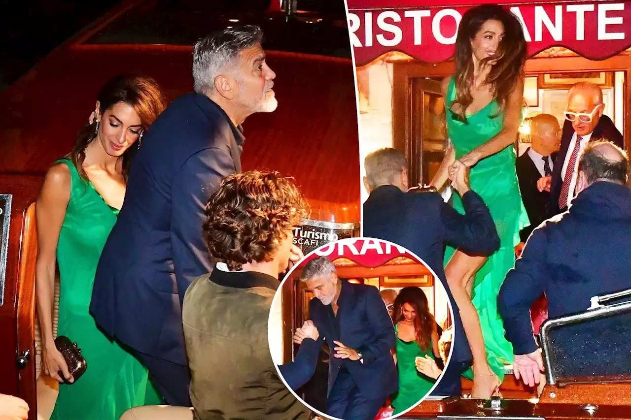 George and Amal Clooney go glam for date night dinner in Venice