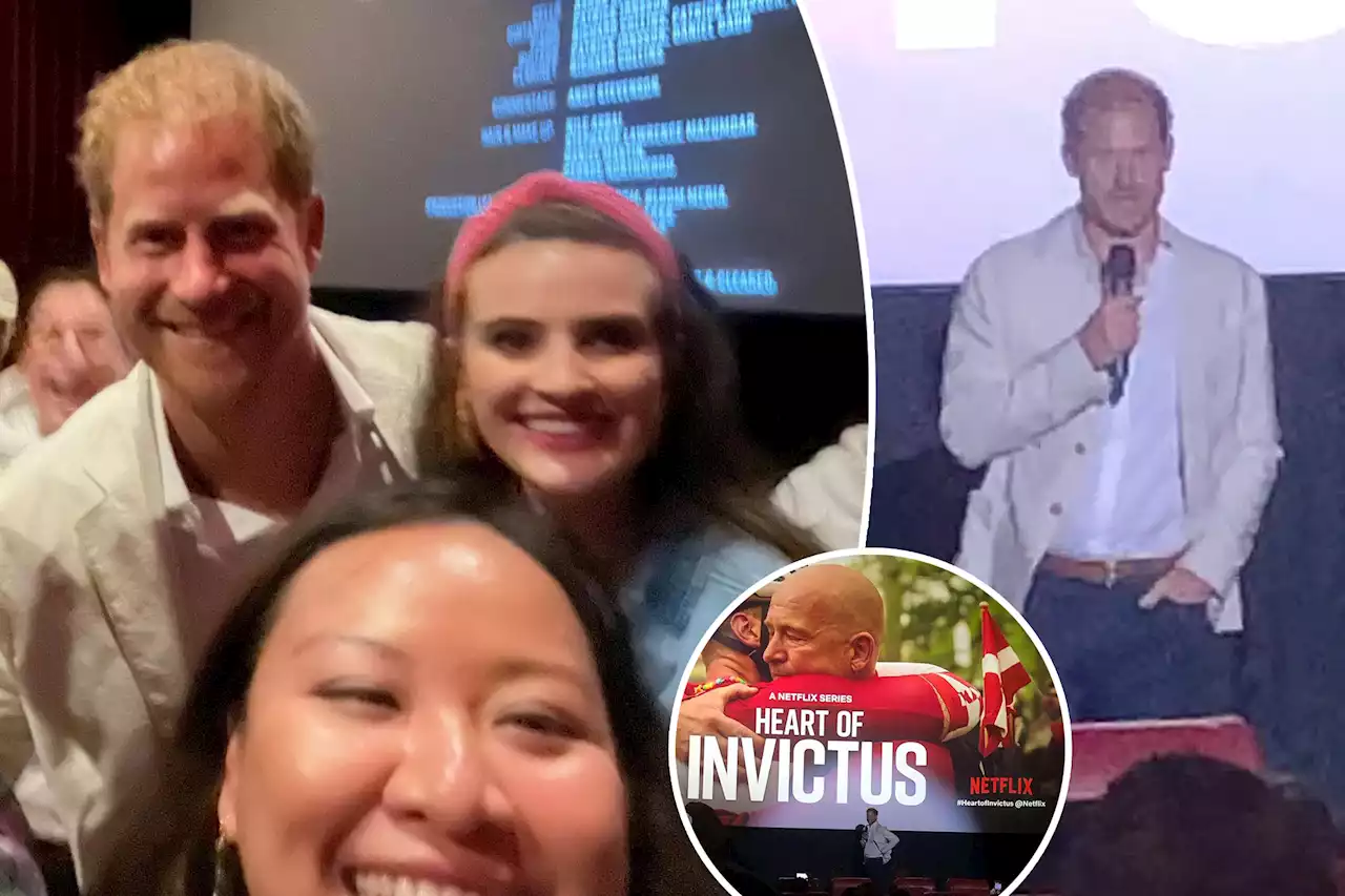 Prince Harry surprises fans at ‘Heart of Invictus’ screening, pokes fun at audience