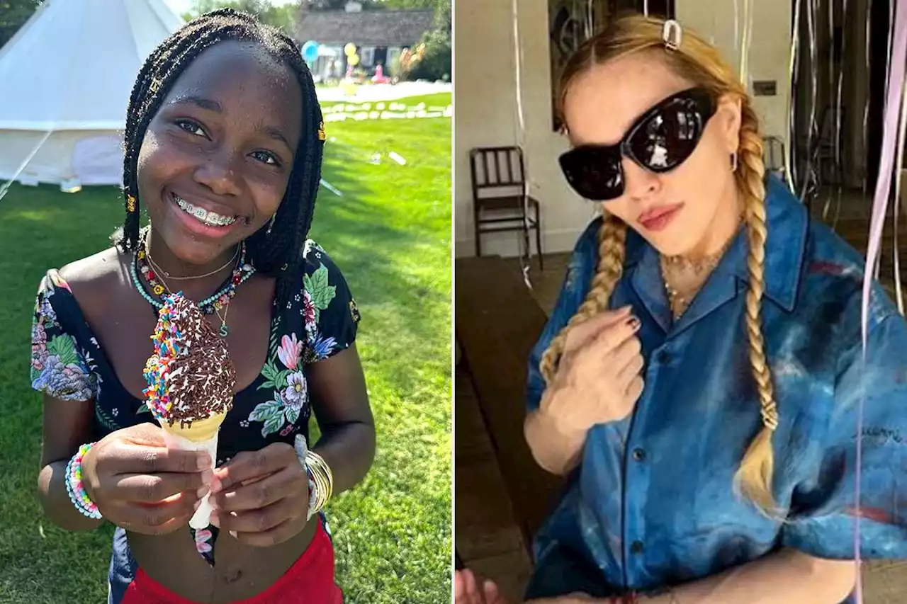 Madonna Enjoys 'End of Summer Fun' with Her Kids at Pool Party — See the Photos!