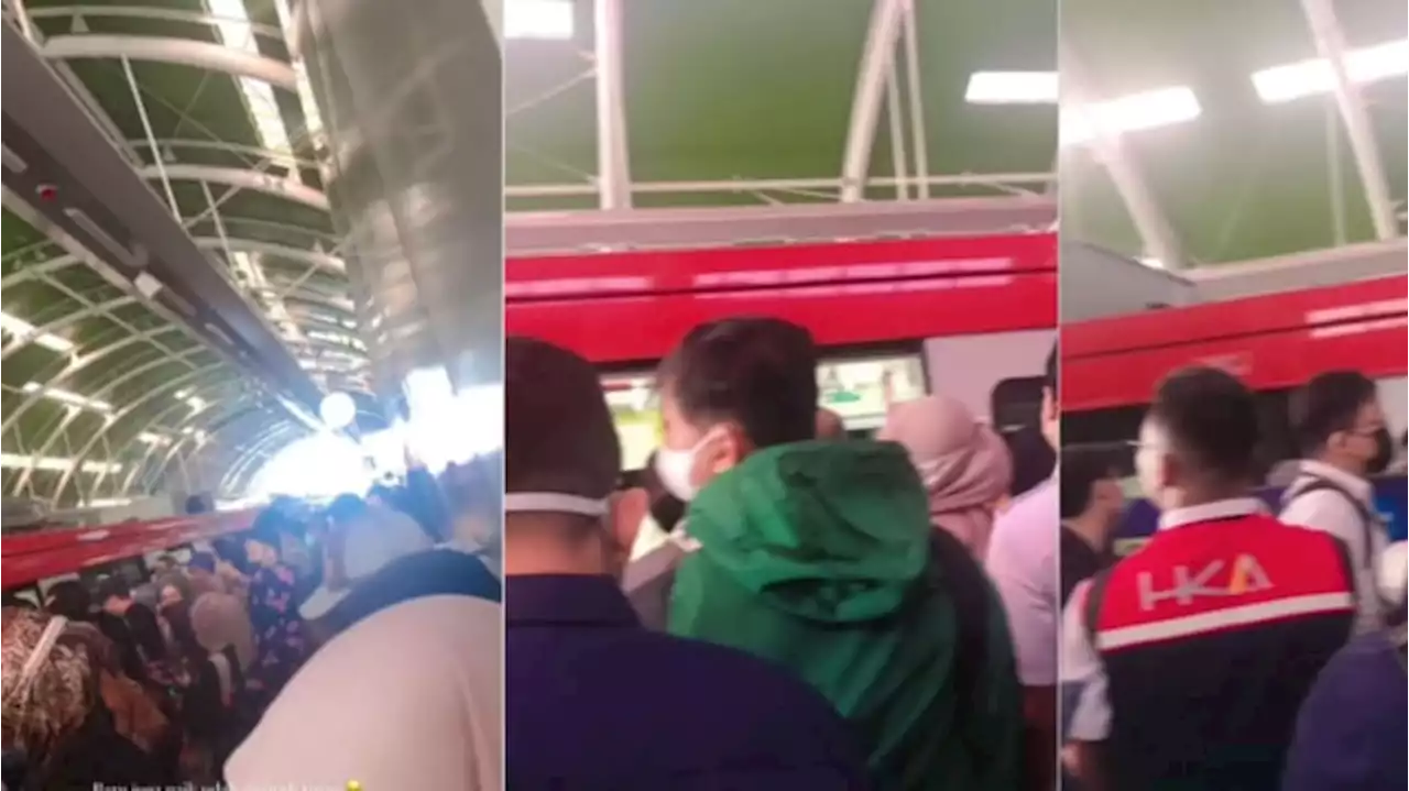 Viral Video Suasana Stasiun LRT Cikunir 'Penuh Sesak' Saat Kereta Ganguan