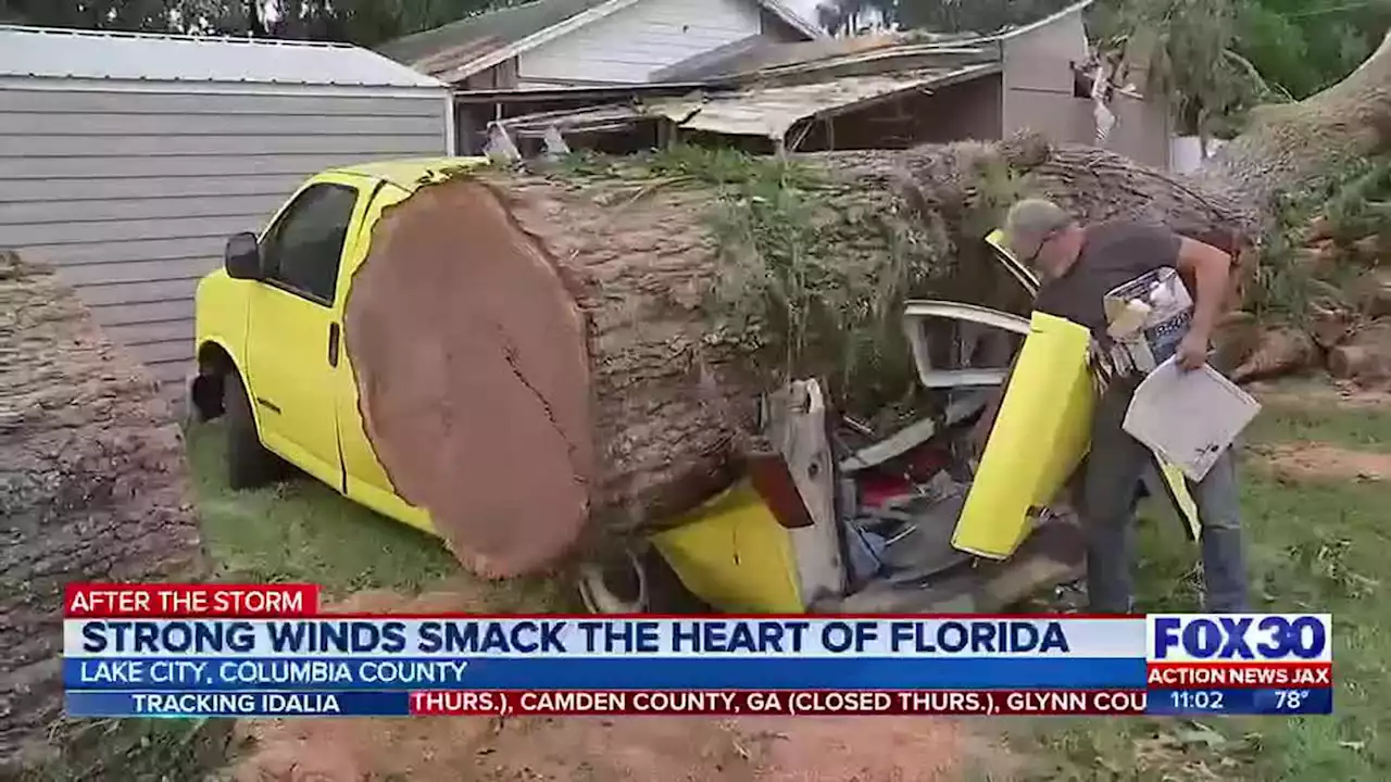 Clean-up efforts from Idalia wind gusts already started in Lake City