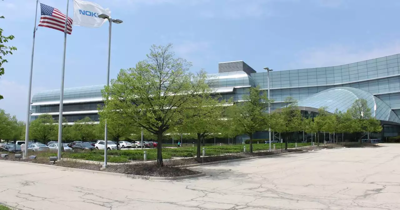 One-time Alcatel-Lucent building off I-88 in Naperville being razed