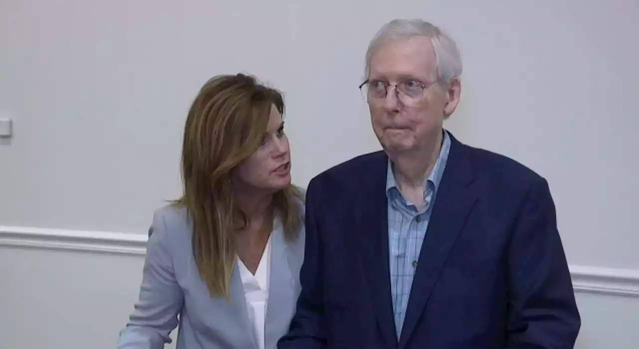 Mitch McConnell again appears to freeze up while speaking to reporters (video)