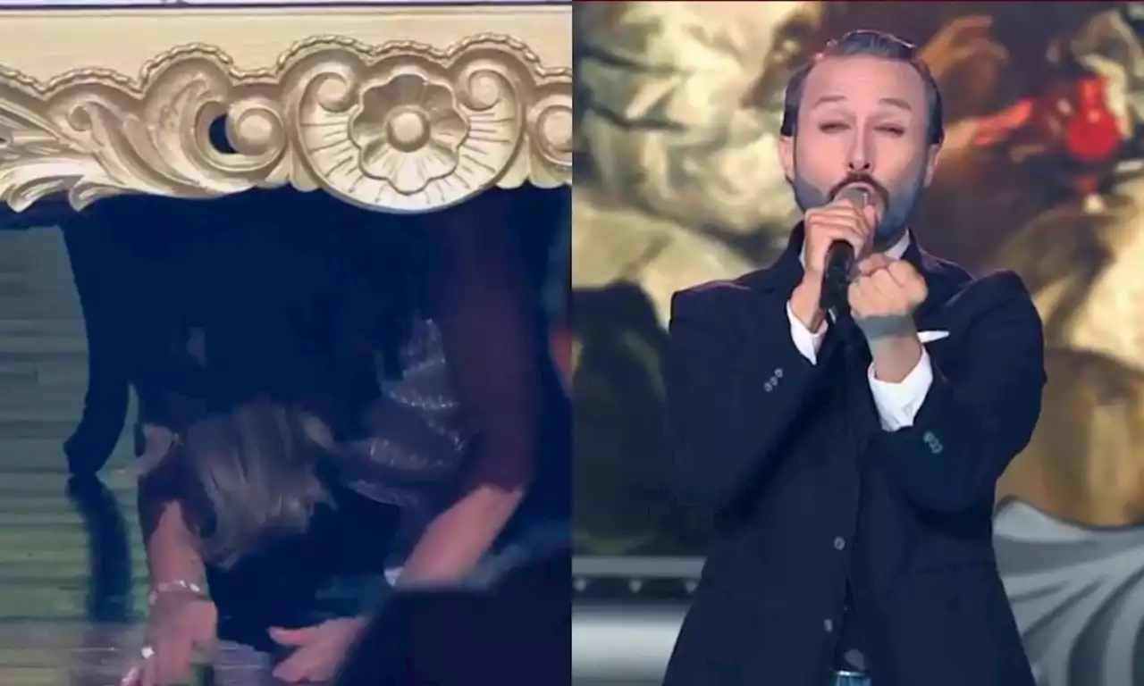 Video: Amparo Grisales ‘se metió bajo la mesa’ para buscar a ‘Yo Me Llamo Miguel Bosé