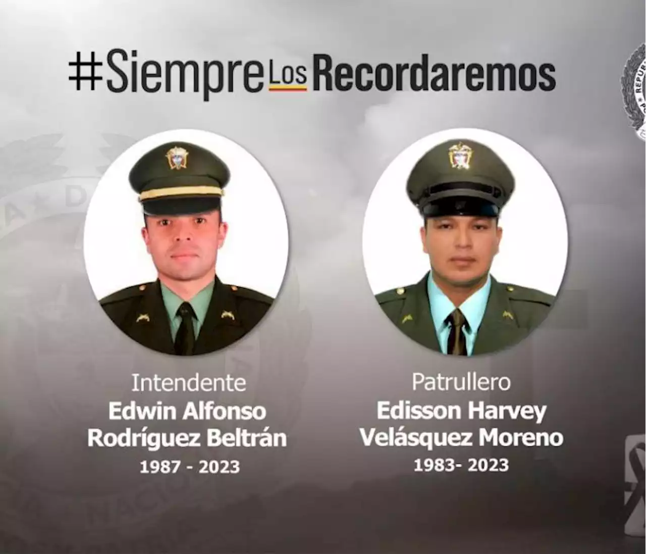 Estos son los dos policías asesinados en atentado en el Meta