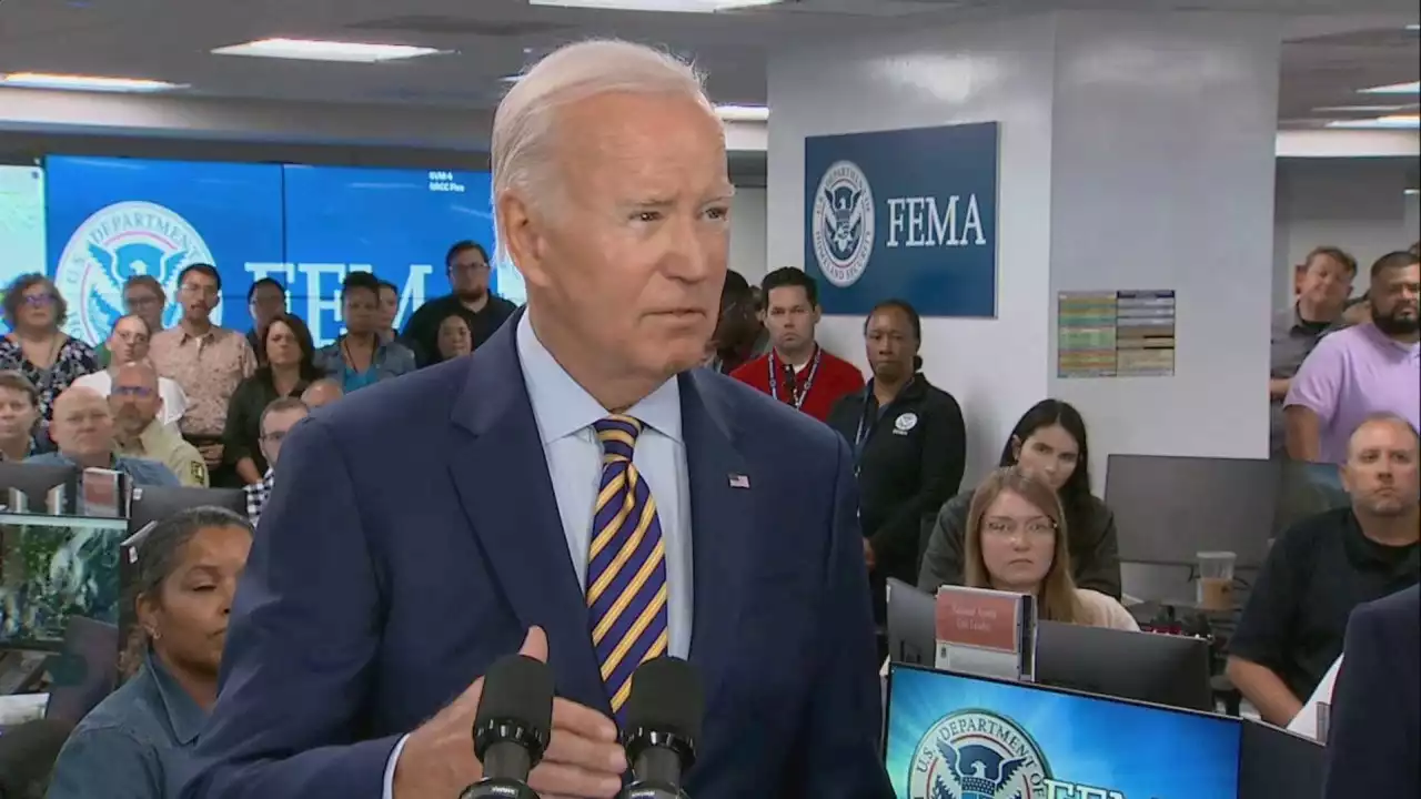 Biden calls on Congress to provide more funding for disaster relief after Idalia pummels Florida