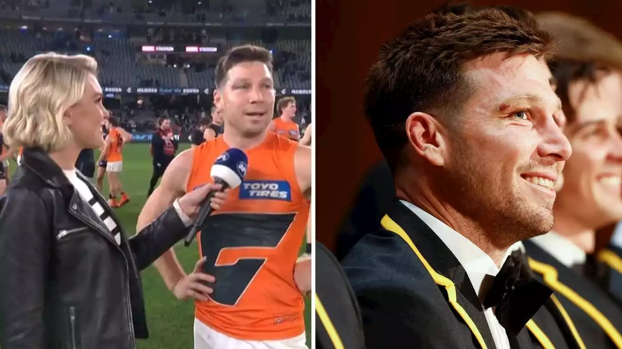 ‘Stitched him up’: Giants star’s apologises to rival in first act after huge honour