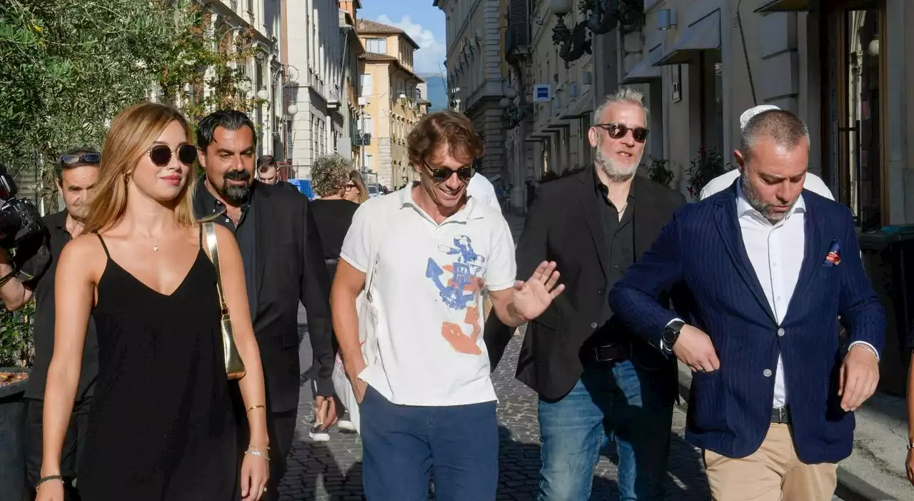 Giorgio Pasotti e Claudia Tosoni a Rieti per la Fiera del Peperoncino. Foto