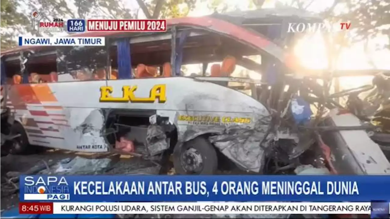 Kronologi Kecelakaan Bus Eka dan Sumber Selamat di Ngawi, 4 Orang Tewas di Lokasi