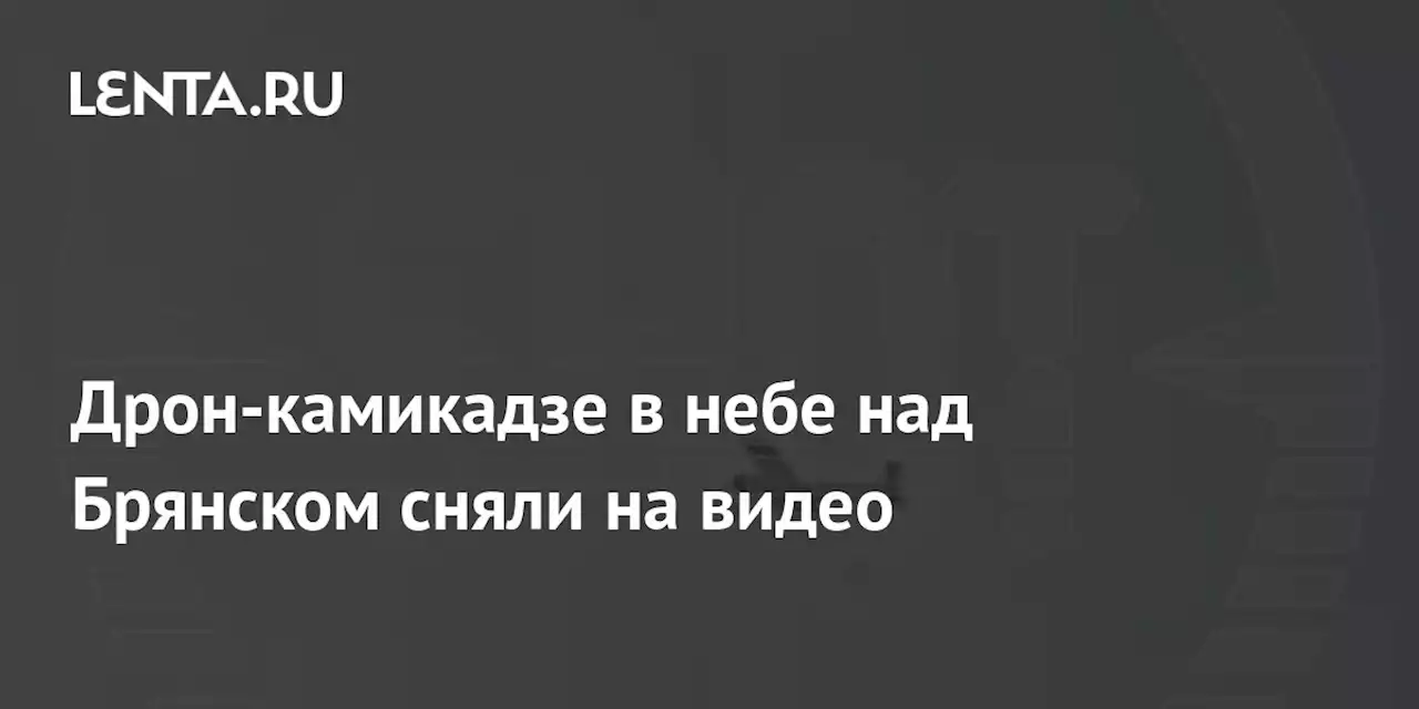 Дрон-камикадзе в небе над Брянском сняли на видео