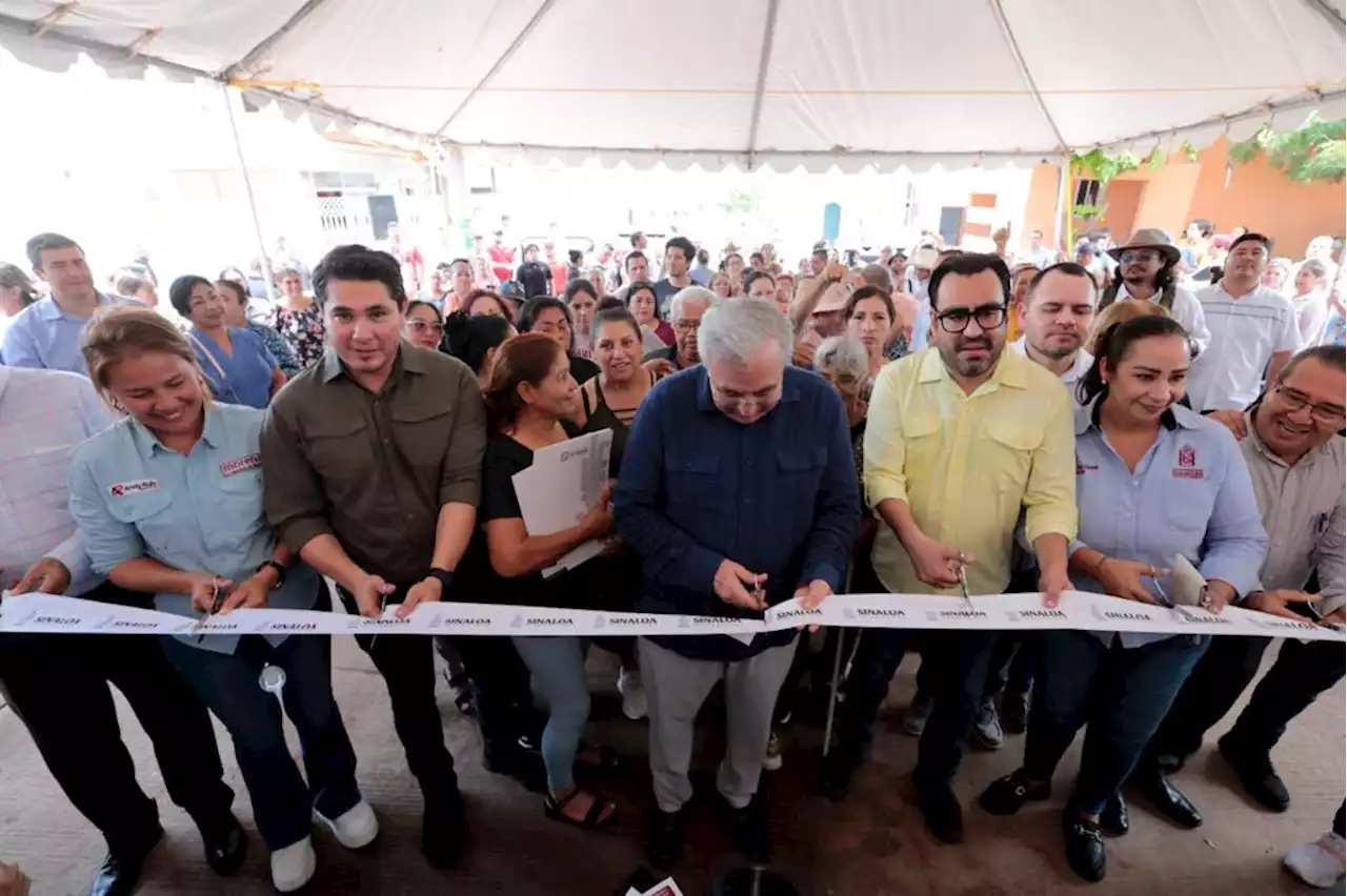 Gobernador de Sinaloa inaugura calles en colonias de marginación