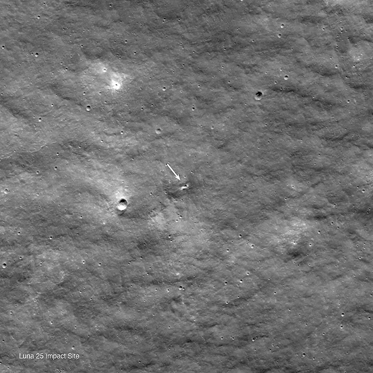 NASA's LRO observes crater likely from Luna 25 impact