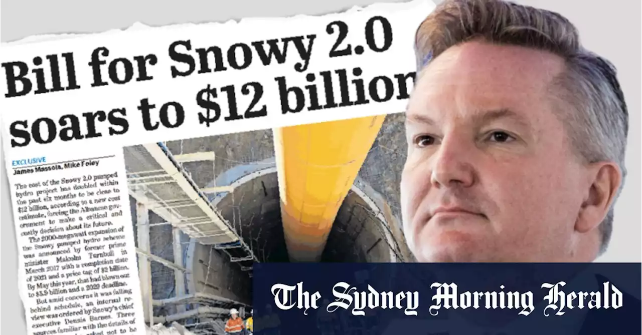 Bowen backs Snowy 2.0 pumped hydro project despite $6 billion blowout