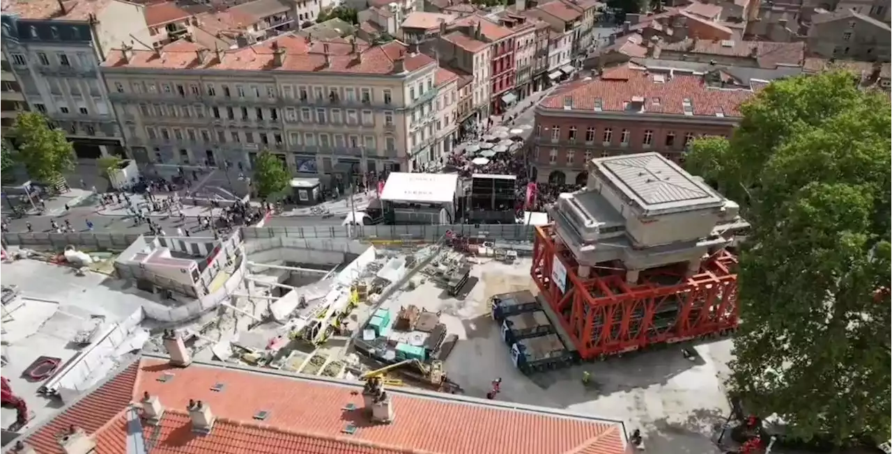 Vidéos. À Toulouse, un monument de 950 tonnes déplacé pour le chantier du métro