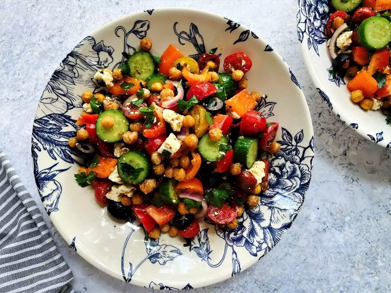 Renée Kohlman: Greek salad and roasted chickpeas are a perfect match