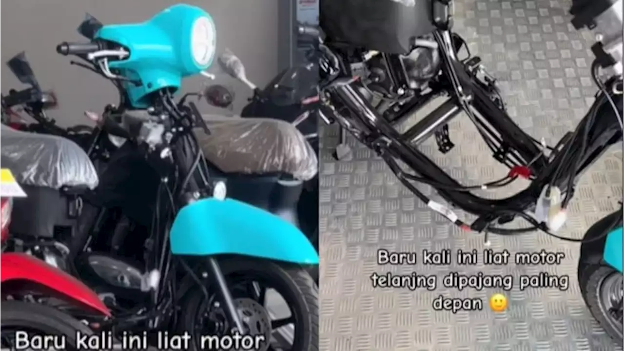 Viral, Showroom Yamaha Pajang Motor Tanpa Body di Posisi Terdepan