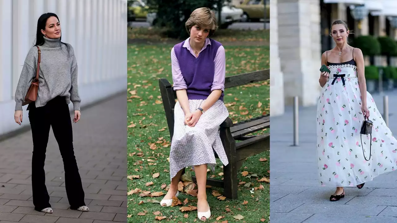 Lady Di creó la tendencia de zapatos planos peep toe en los 80, y ahora se hacen tendencia