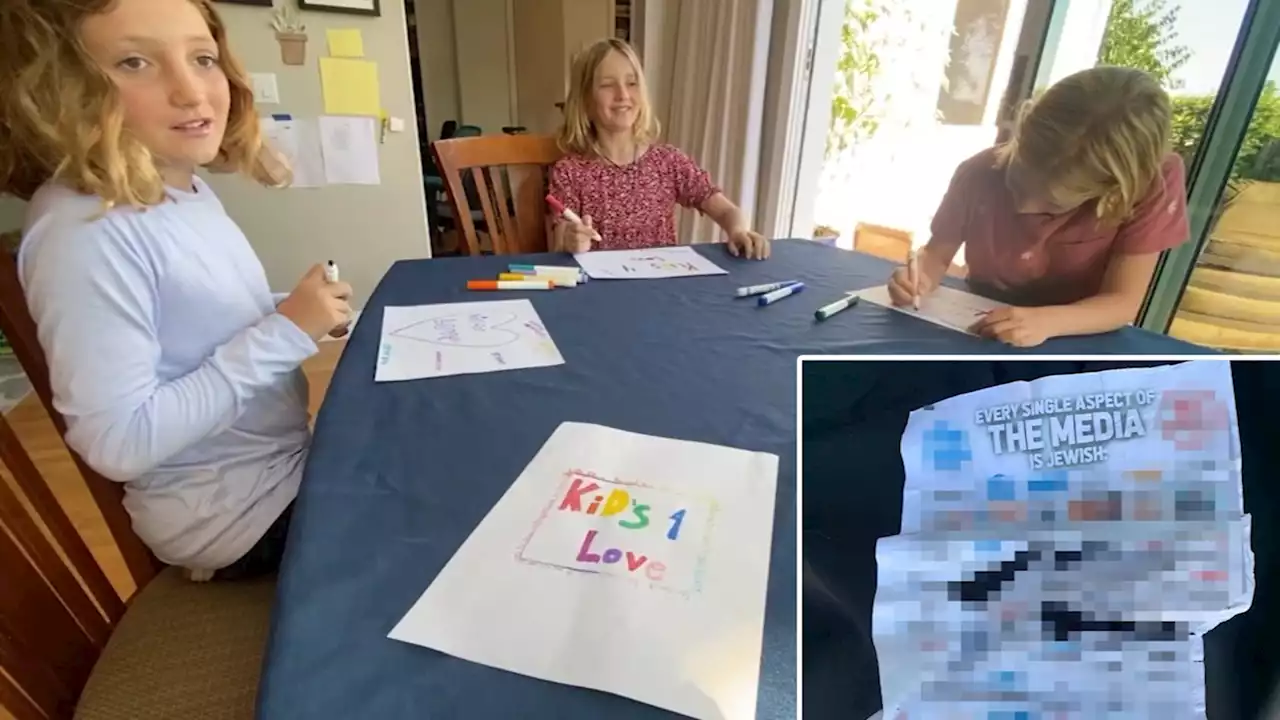 'Something good': Marin Co. kids push back against anti-Semitic flyers with messages of love