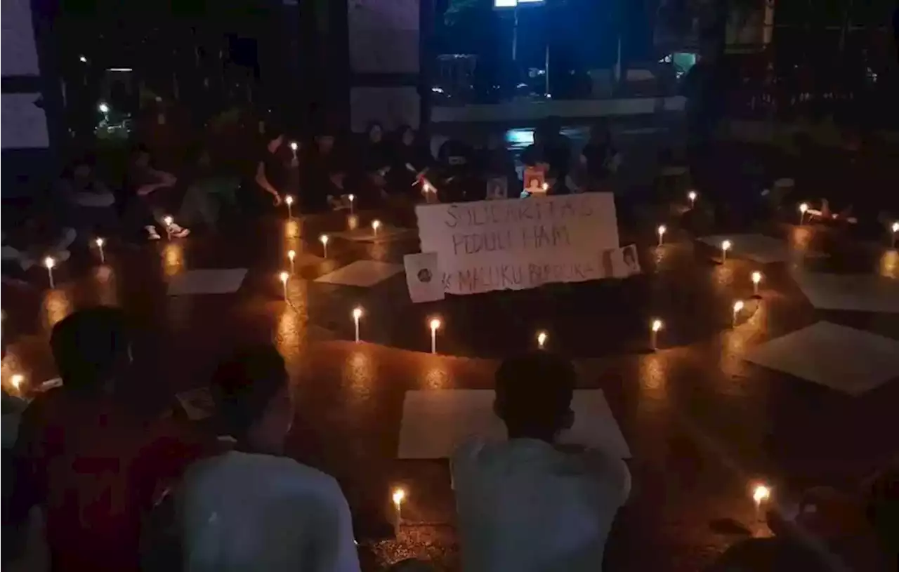 Solidaritas Mahasiswa Nyalakan 1.001 Lilin untuk Kenang Korban Tewas oleh Anak Ketua DPRD Ambon