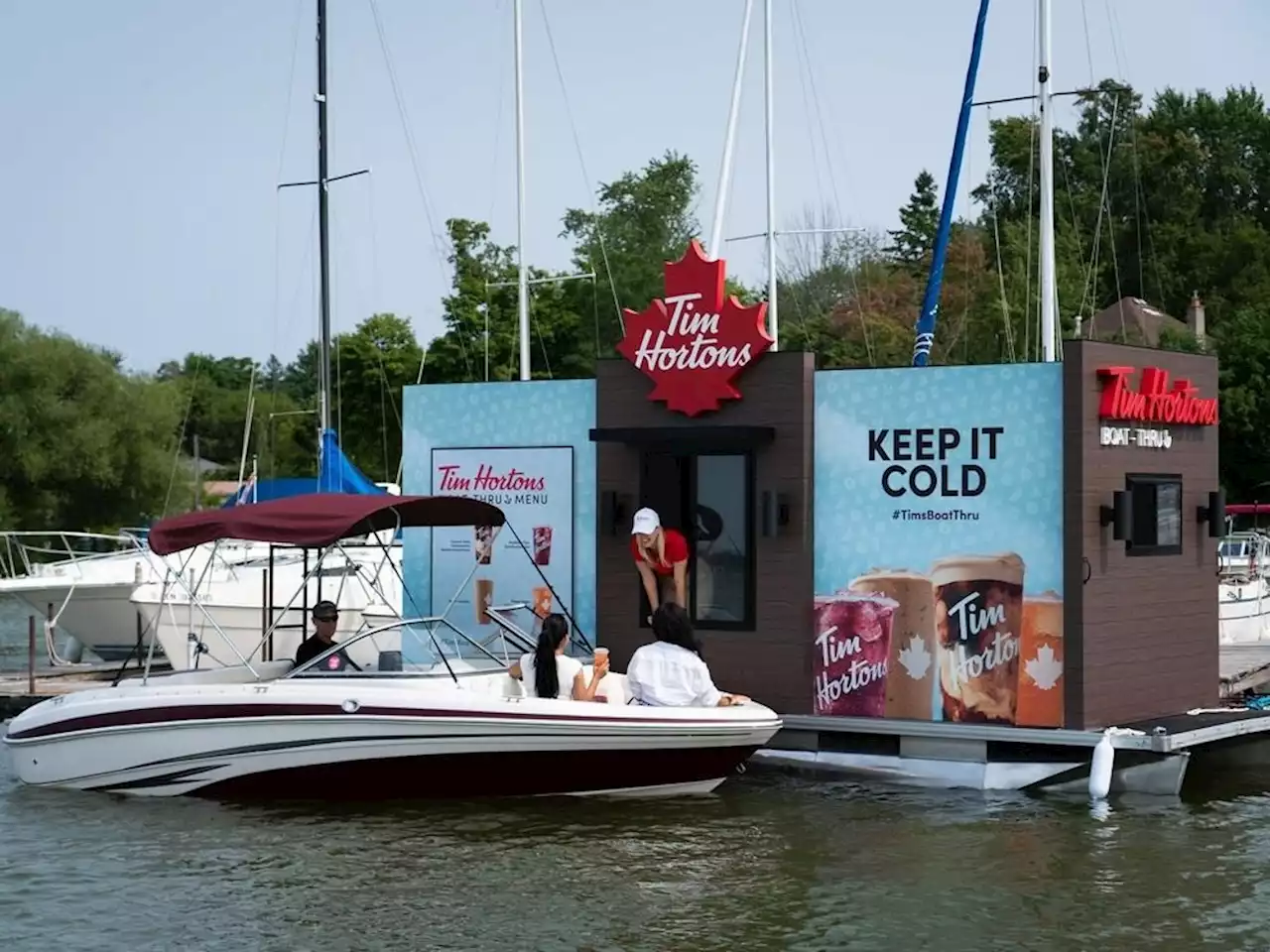 Tim Hortons launching first floating 'boat-thru' on Ontario lake