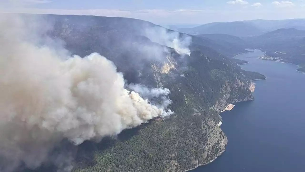 Adams Lake wildfire flares as wind, harsh terrain challenge B.C. on multiple fronts