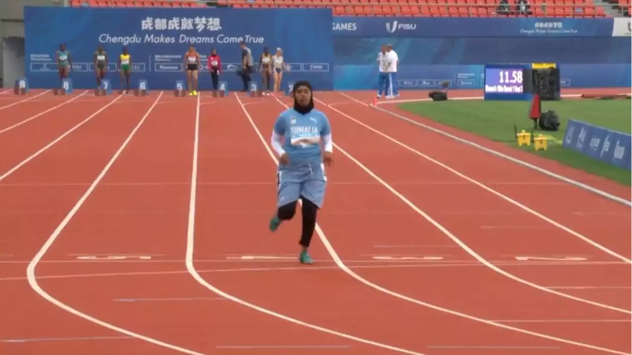 This sprinter lost by 10 seconds, raising questions of why she was there