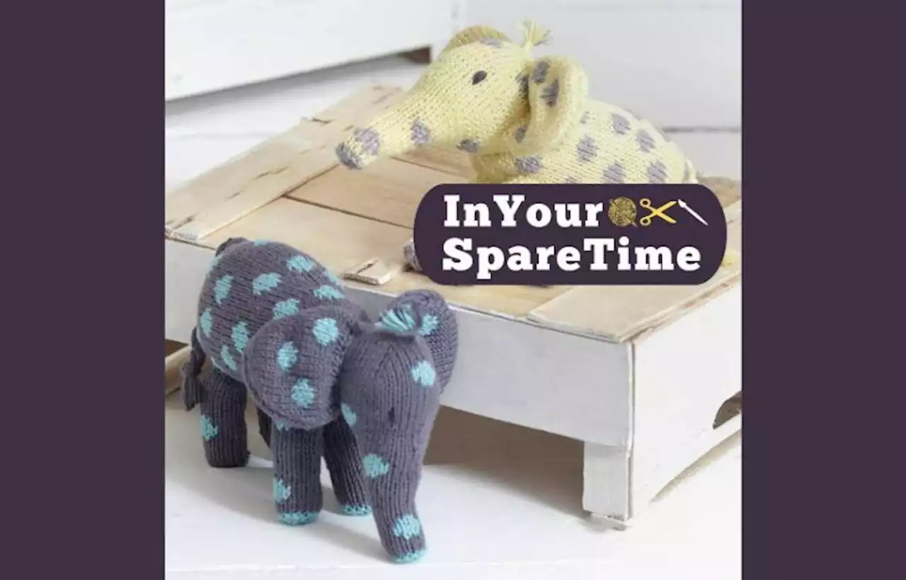 Free knitted elephant pattern from Hobbycraft