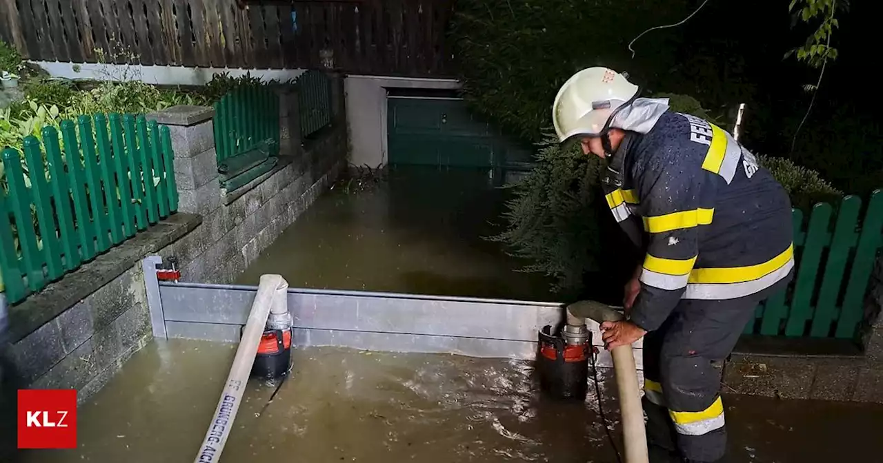 Überflutete Keller und Straßen: 600 Feuerwehreinsätze in der Steiermark, 300 Haushalte ohne Strom