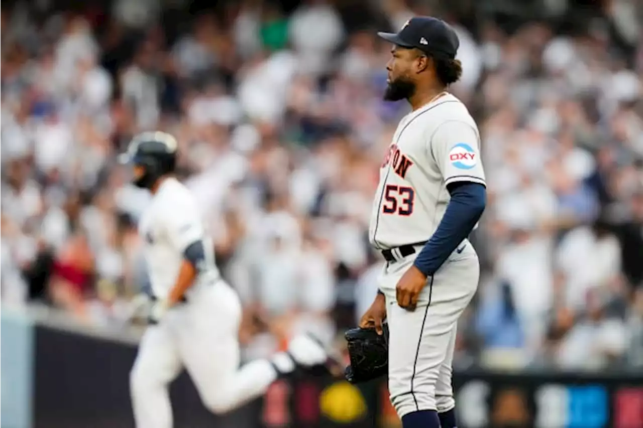 Stanton and McKinney hit homers, Volpe delivers tiebreaking RBI single as Yankees top Astros