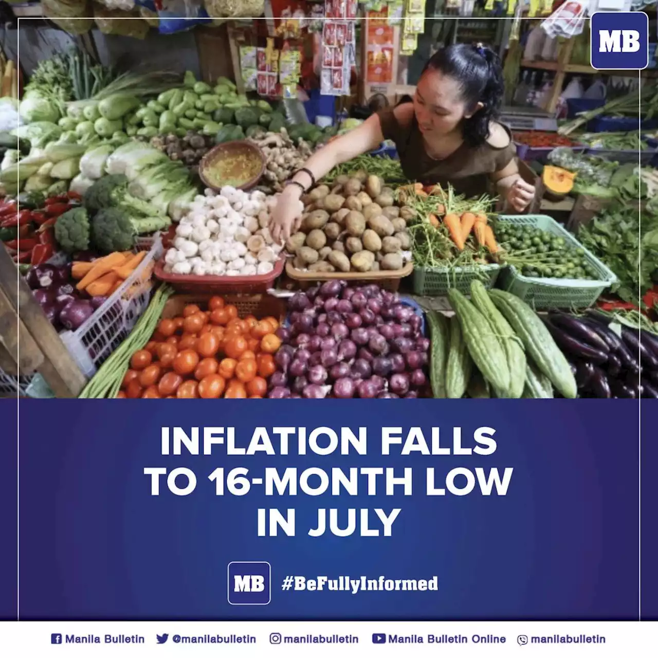 Inflation falls to 16-month low in July