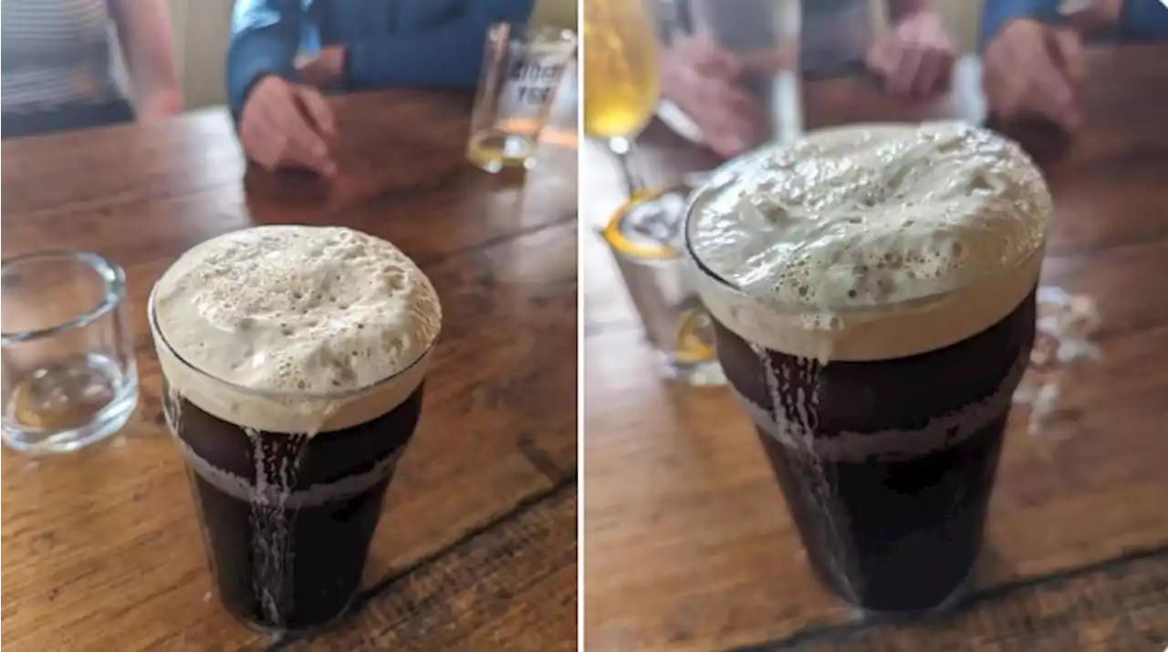 'There should be an arrest warrant for that crime': Pub's poor pint goes viral