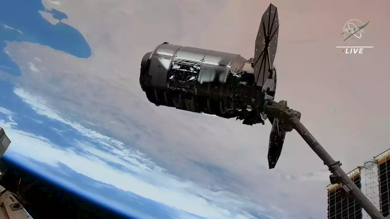 Cygnus space freighter arrives at space station with 8,200 pounds of cargo aboard