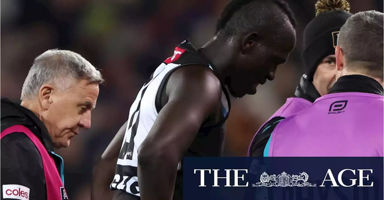 AFL hits Port Adelaide with $100,000 fine for Aliir concussion ‘error’