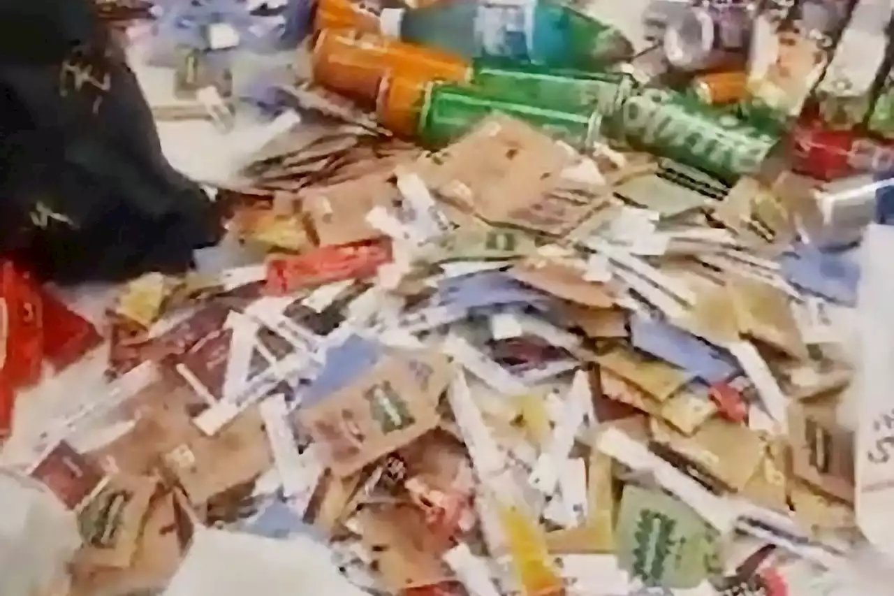 Watch moment shamed guests are caught with piles of freebies stolen from hotel