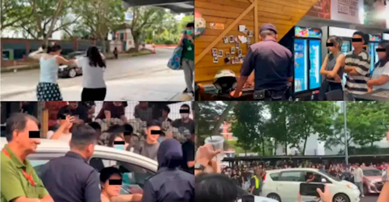 Insane woman goes wild in Sg Long, harasses UTAR students and the police