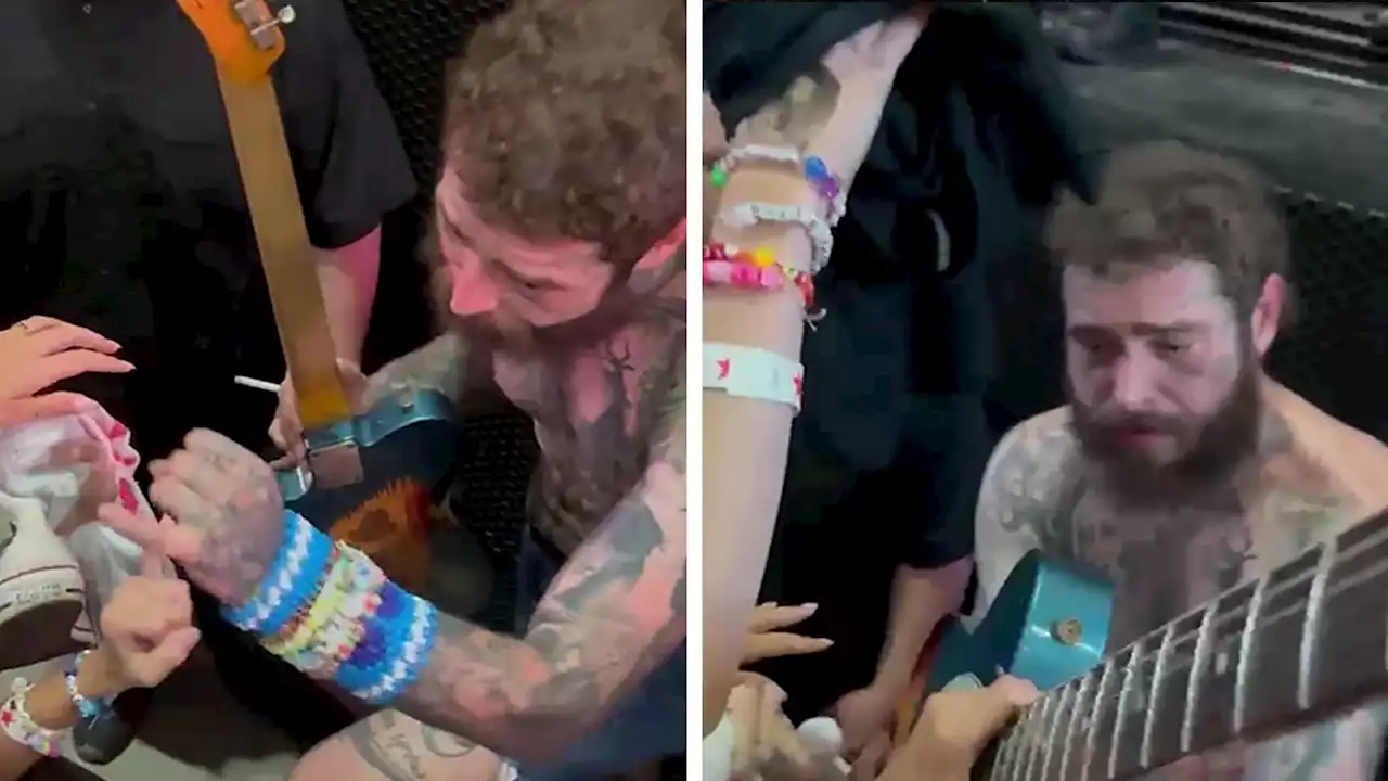 Post Malone Gives Young Fan $5K Guitar At Tampa Concert