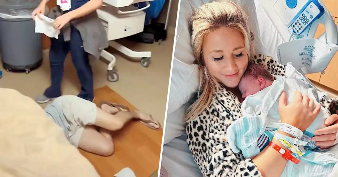 Viral video of dad fainting in the delivery room has TikTok in stitches