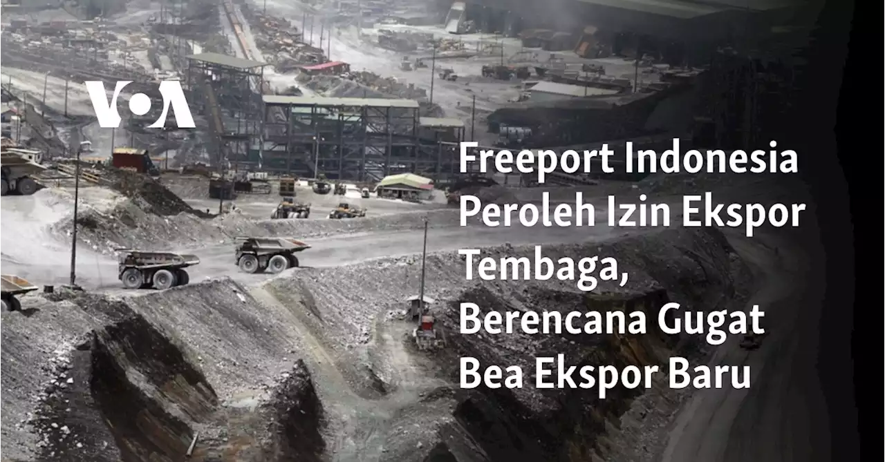 Freeport Indonesia Peroleh Izin Ekspor Tembaga, Berencana Gugat Bea Ekspor Baru