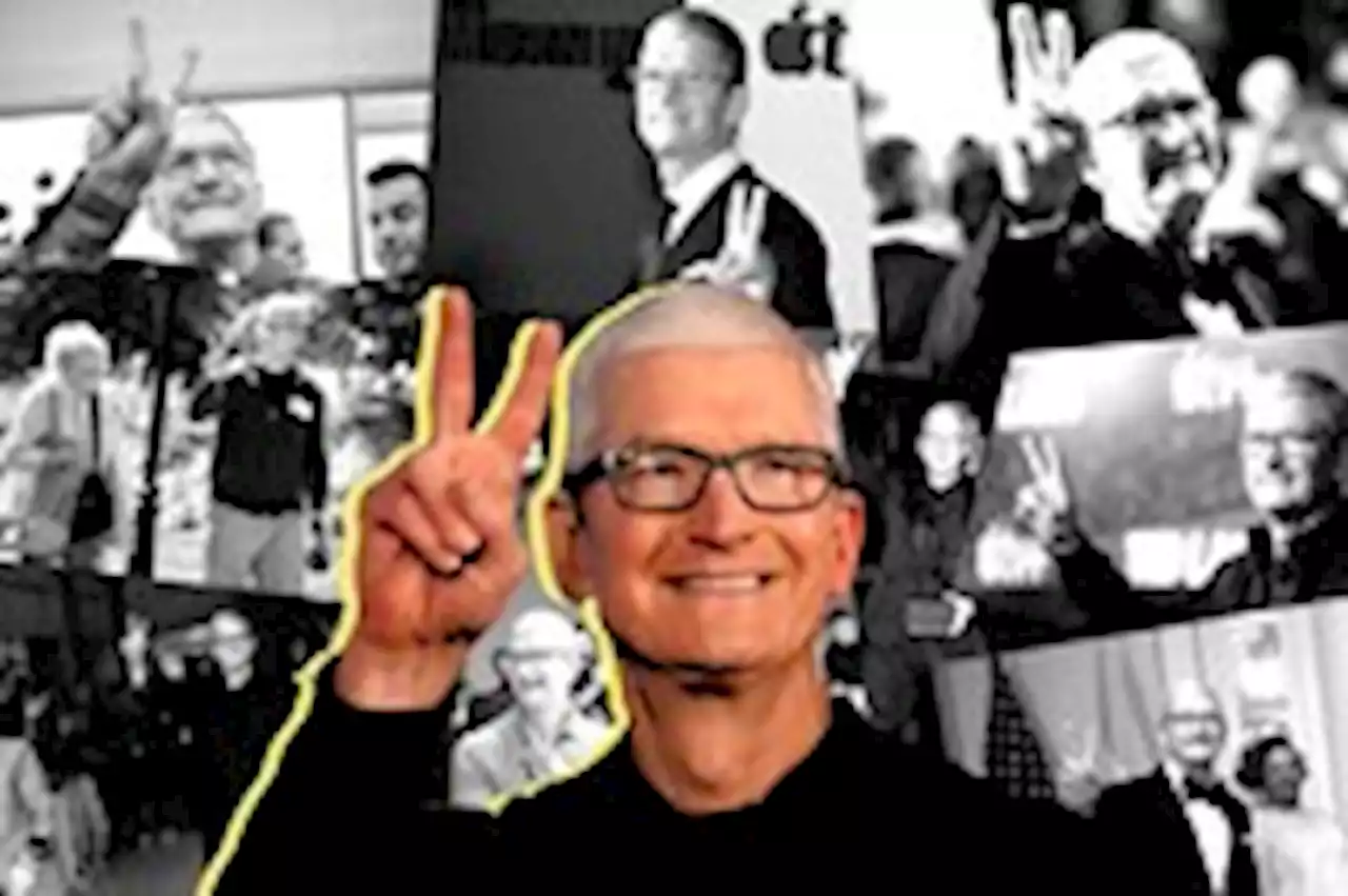 Why is Apple’s CEO always giving the peace sign in photos?