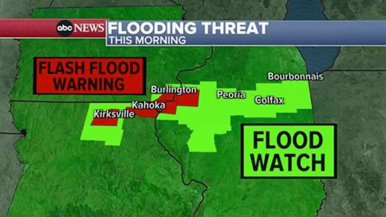 Flash flood warnings continue for parts of Missouri, Illinois