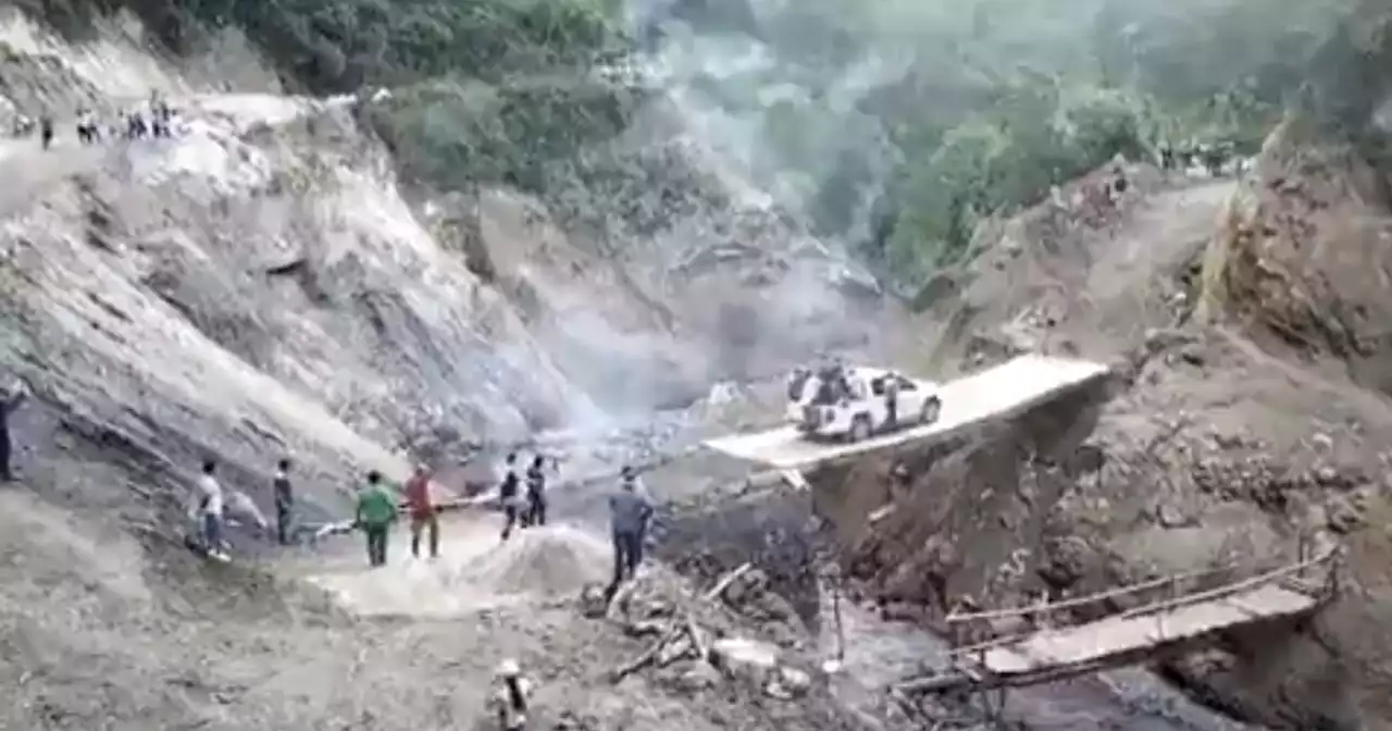 Polémica en Santander por la construcción de un puente sin seguridad en el municipio de San Andrés