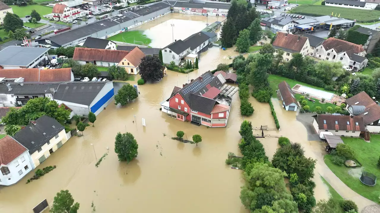 Österreich und Slowenien im Kampf mit Regen-Wassermassen