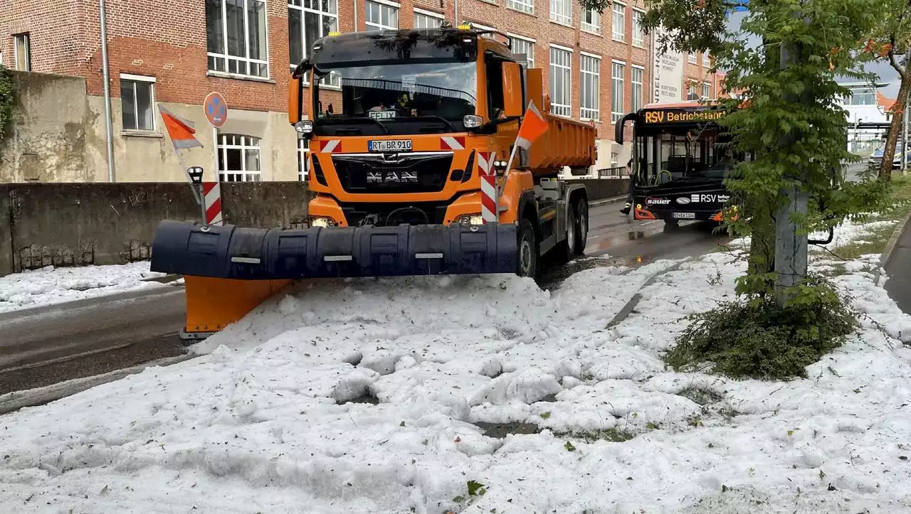 Meteorologe: Hagel in Reutlingen »nicht außergewöhnlich« – wie es zu dem Unwetter kam