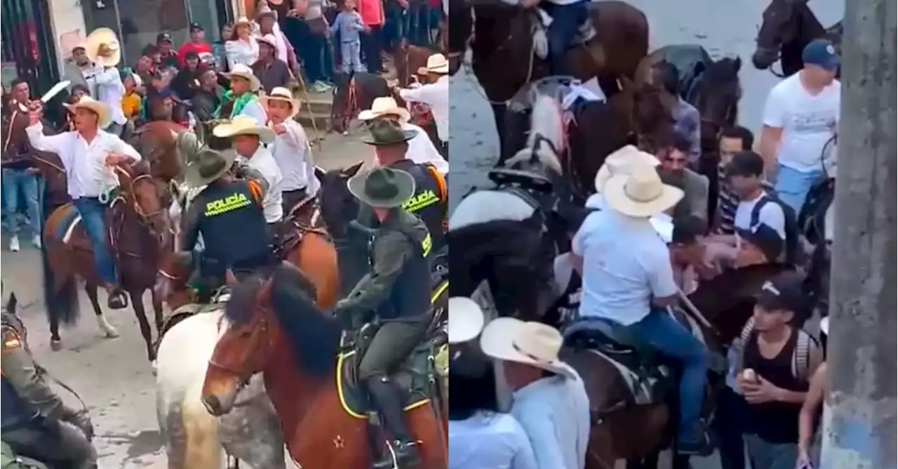 En video | Cabalgata terminó en riña hasta con machetes y dejó 10 heridos en Santander