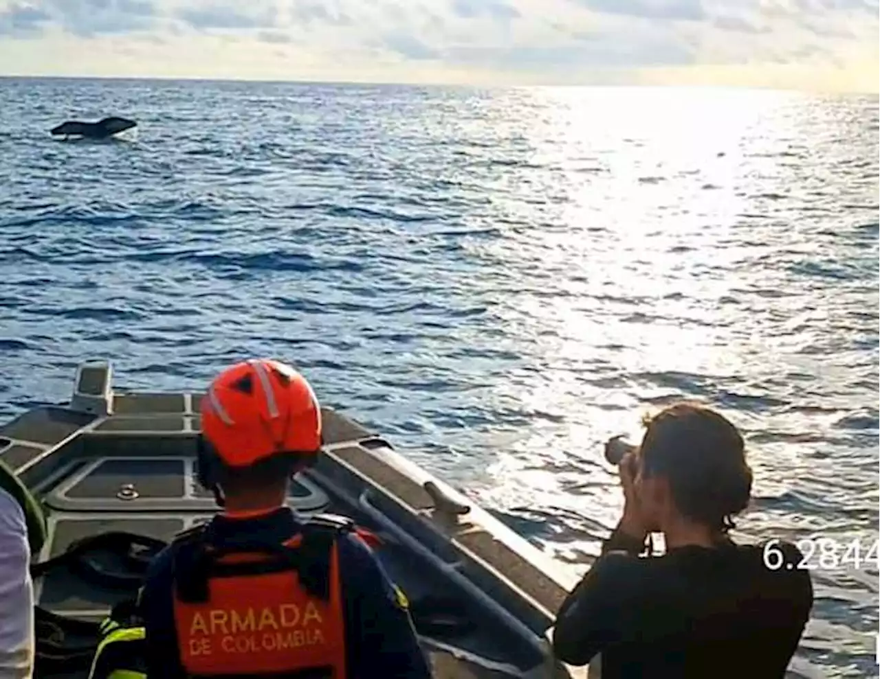 Así liberaron una ballena que se había enredado en una malla en Bahía Solano