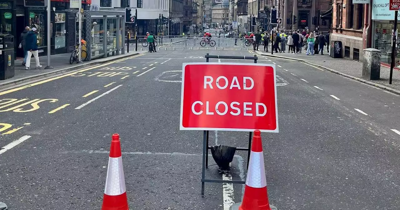 Glasgow road closures drivers need to know about amid the cycling championships