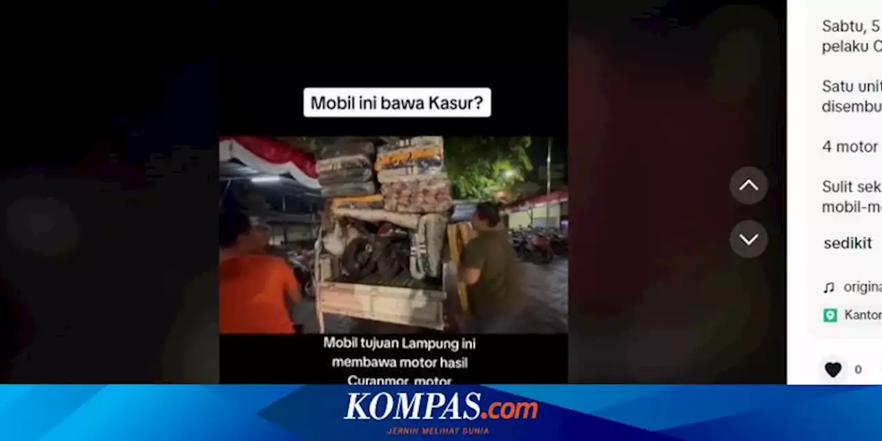 Sembunyi di Antara Kasur, Begini Modus Pengiriman Motor Curian