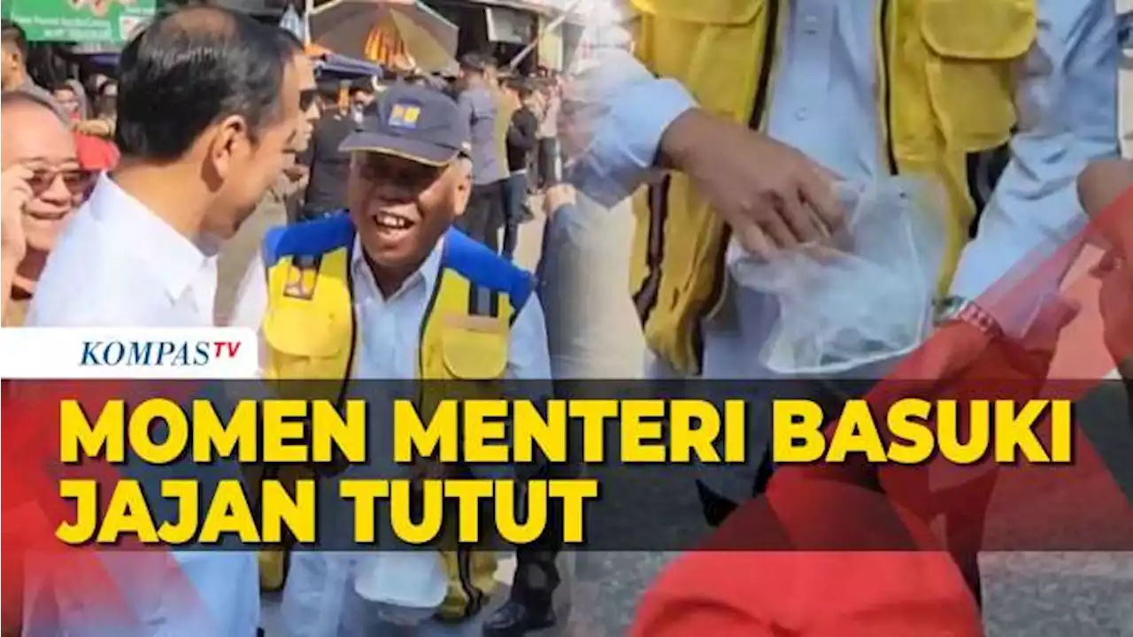 Momen Menarik saat Menteri Basuki Jajan Tutut di Pasar Parungkuda Sukabumi