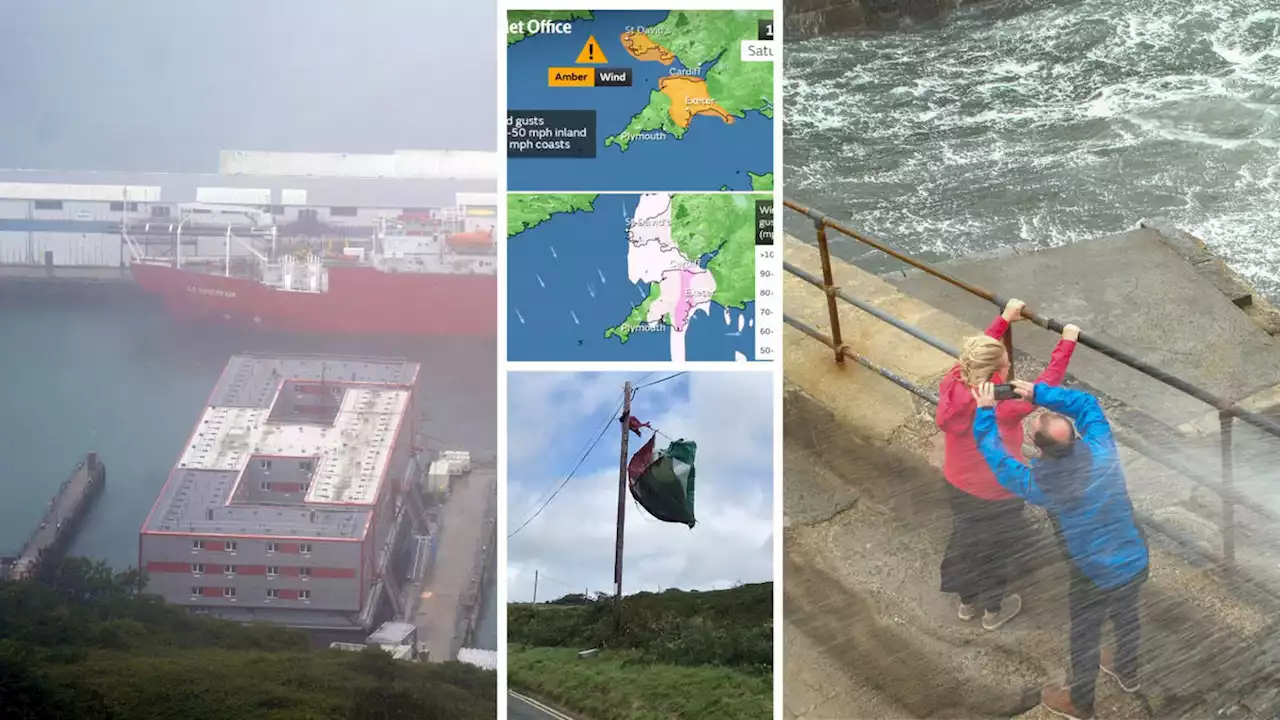 Storm Antoni batters Britain as ‘unseasonably' strong winds up to 65mph hit Bibby Stockholm asylum barge